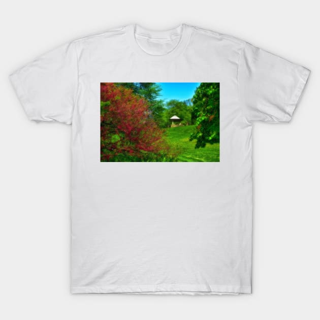 A Gazebo On The Hill T-Shirt by JimDeFazioPhotography